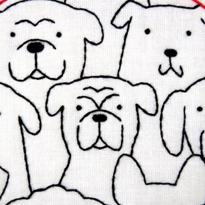 Dogs Embroidery Pattern, Dogs Hand Embroidery, Stamped Embroidery ...