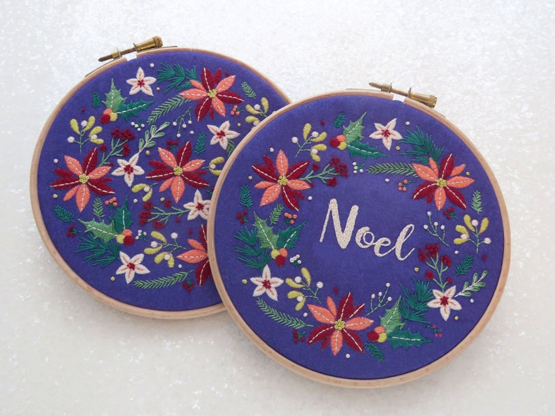 Winter Flowers Embroidery Kit Christmas Embroidery Kit Etsy UK