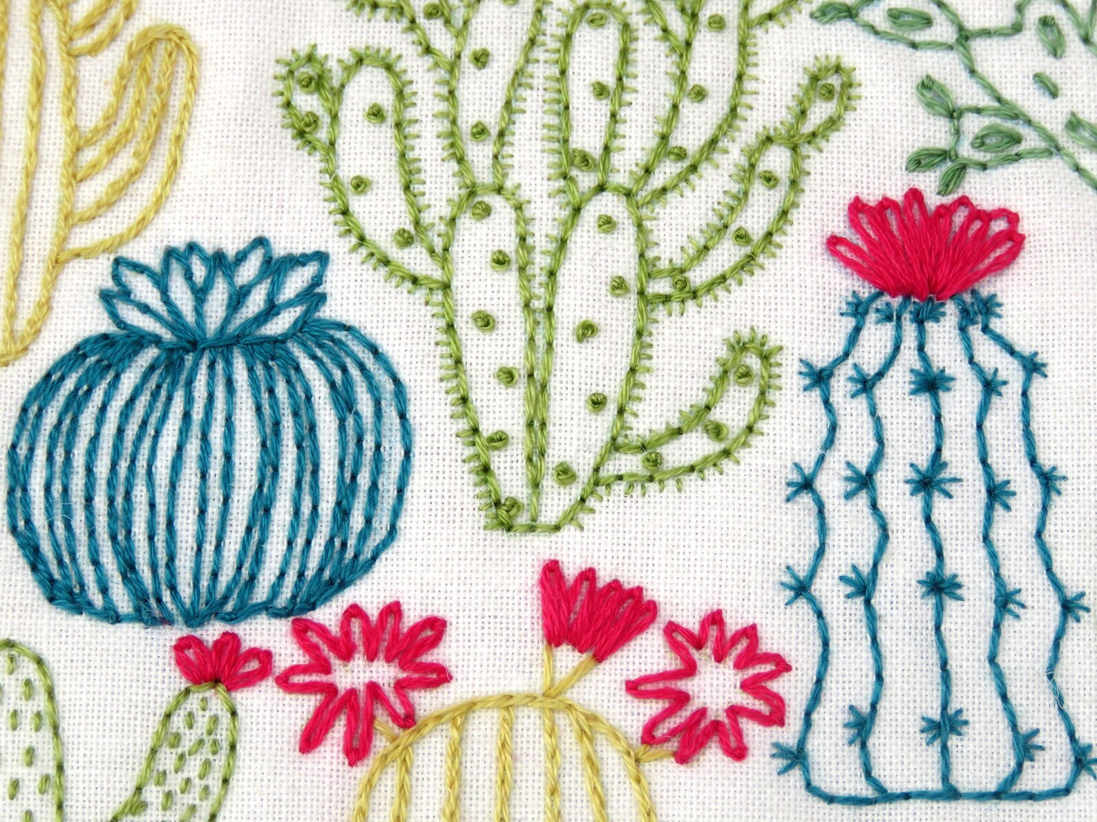 Cactus Embroidery Kit Cacti Embroidery Pack Succulents Etsy