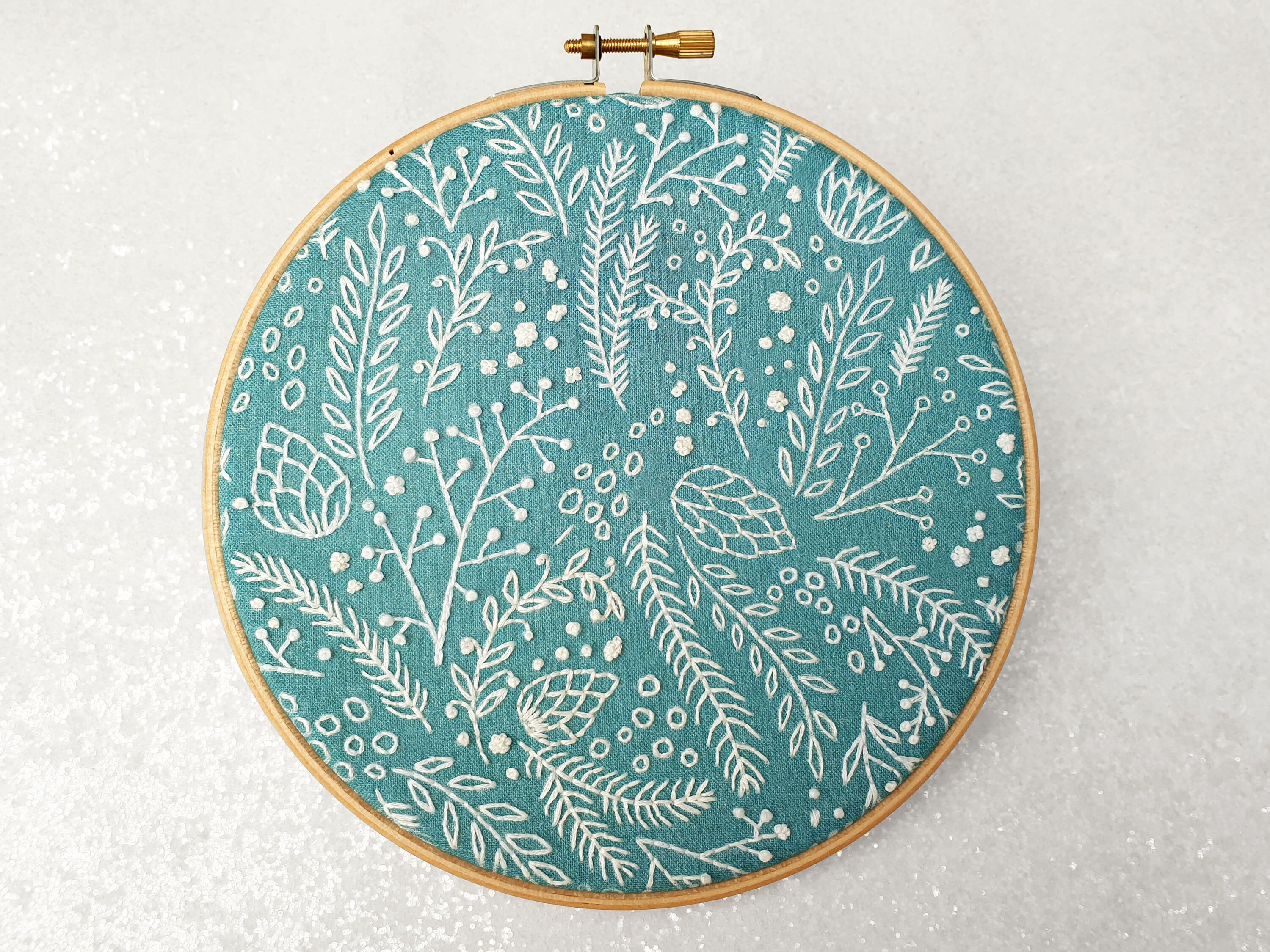 Embroidery Kit Winter Floral Embroidery Kit Beginners Hoop Etsy UK