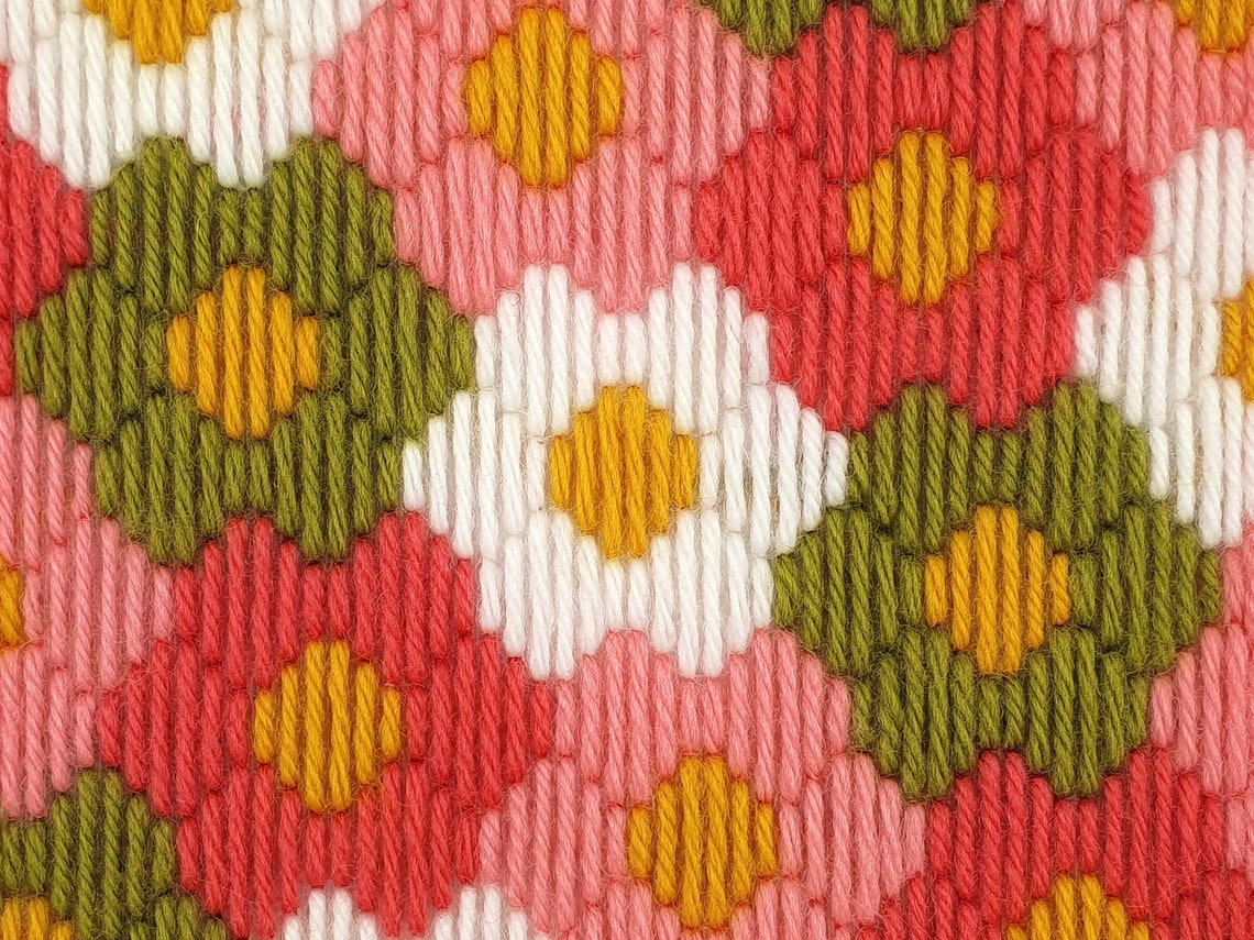 Bargello Kit Daisy Tapestry Kits Flower Bargello Embroidery Etsy