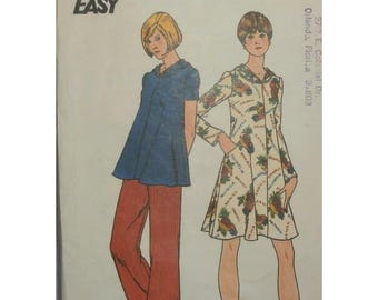 Patrón de costura Butterick 4034 Vestido de maternidad para mujer, top y pantalón, talla 8
