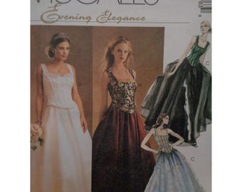 Patrón de costura McCall's 3676 para blusas, faldas y vestidos de noche para mujer, tallas 12, 14 y 16.