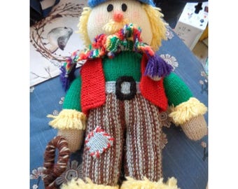 Muñeco de peluche de anciano payaso tejido a crochet y hecho a mano