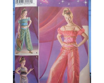 Patrón de costura Simplicity 3626: Disfraz de genio para niña/señorita.
