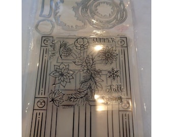 Sizzix Framelits Textured Impressions con juego de troqueles para corona de puerta