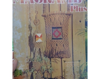 Folleto instructivo sobre patrones de diseño de macramé Plus