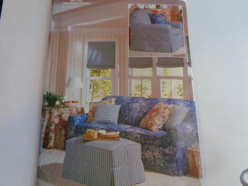 Butterick Sewing Pattern H510 Sofa Chair Covers Etsy