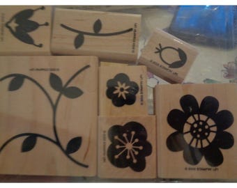 Stampin' Up BUDS & BLOSSOM Set de dos pasos para sellos, álbumes de recortes y tarjetas