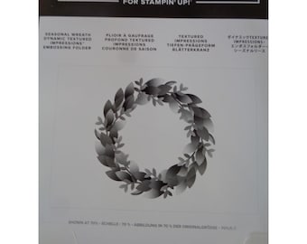 Carpeta de relieve con diseño de corona de temporada de Stampin' Up, texturizada para Sizzix Big Shot