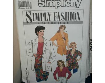 Patrón de costura Simplicity 9628 Chaqueta de mujer Tallas 6 8 10 12