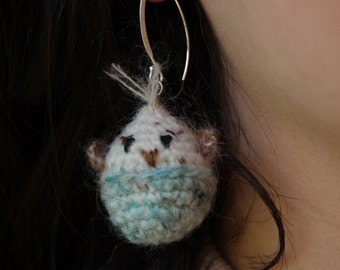 crochet amigurumi earrings, crochet amigurumi earrings, crochet Easter eggs, crochet easter eggs, handmade gift, woman, jewelry