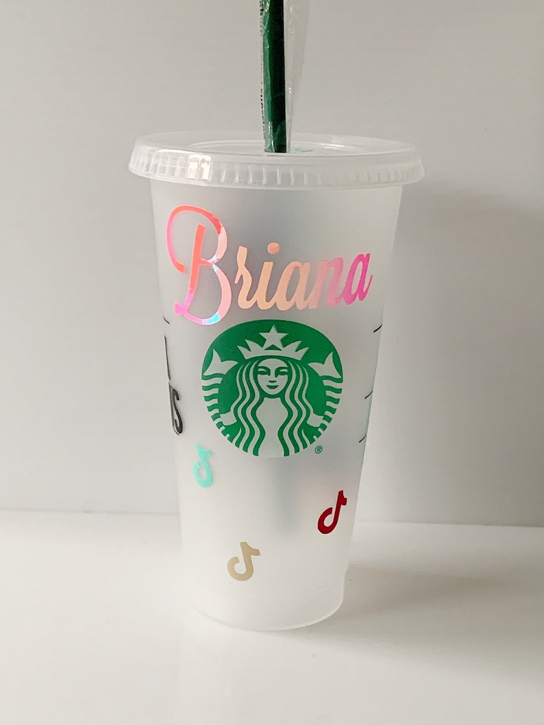 Tiktok Famous Starbucks cold cup Tumbler Reusable cup Teen