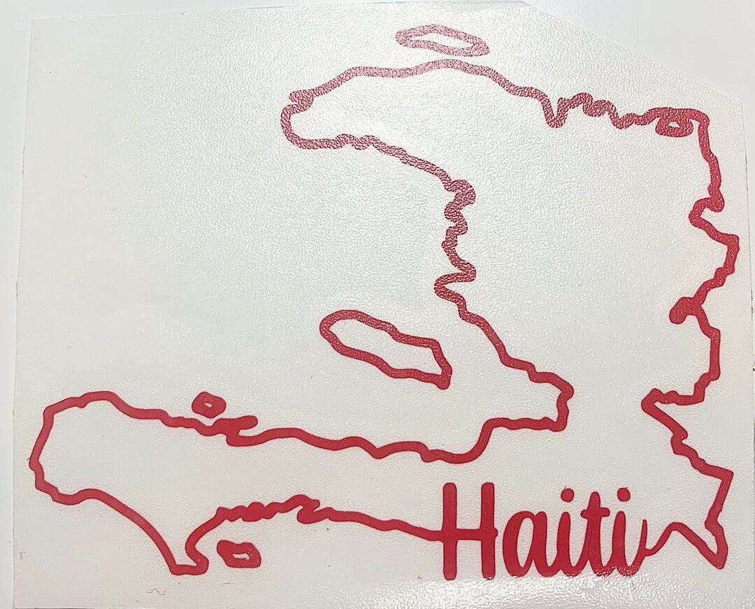 Haiti Decal haïti Map Sticker carlaptophelmetwindow Sticker Decal