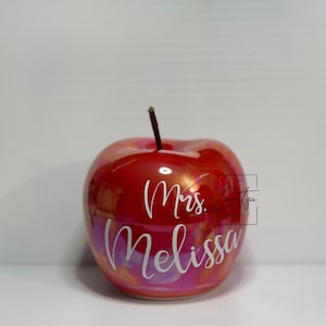 Teacher Apple Gift-Last Day of School Gift-Teacher Appreciation Gift-Personalized Apple-Custom Teacher Gift-Teacher Assistant Gift-