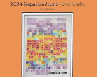 Woven Wonders Yearly Temperature Counted Cross Stitch Digital PDF Pattern | DIY | Journal | Christmas Gift Idea | 2024 Cross Stitch Journal