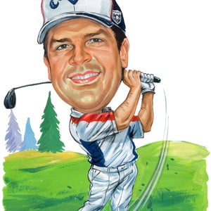 Custom Golfer Caricature from Photo: Personalized Golf Gift (Digital File)