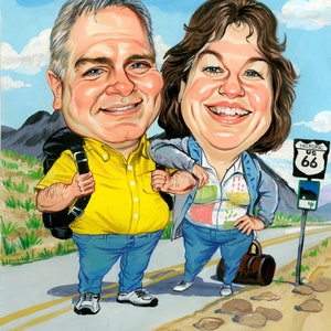 caricature couple portrait , custom caricature from your photos and ideas