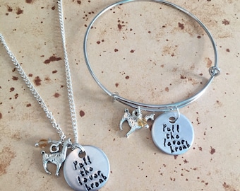 Pull the lever kronk - Hand Stamped Necklace, Bangle or Keyring