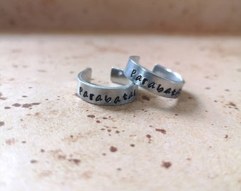 Parabatai - Hand Stamped Ring Set