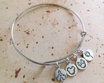 Park Day Charm Necklace or Bangle | Handstamped | Castle Collection