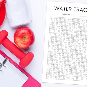 WATER TRACKER PRINTABLE, Hydration Tracker, Water Intake Tracker, Water Planner, Water Diary, Digital Instant Download