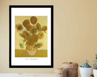 Van Gogh Sunflowers Print: Floral Still Life Artwork (Digital Art)