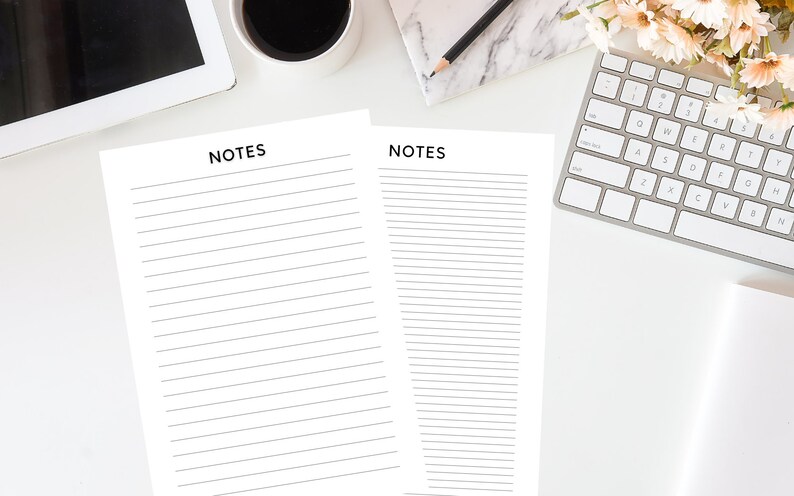 LINED PAPER EDITABLE, Notepaper Printable, A4 Ruled Paper, Notes Page ...