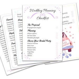 WEDDING PLANNING CHECKLIST, Wedding Guide, Wedding Checklist, Bride List, Bridal To-do List, Wedding Planner Printable,