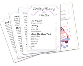 WEDDING PLANNING CHECKLIST, Wedding Guide, Wedding Checklist, Bride List, Bridal To-do List, Wedding Planner Printable,