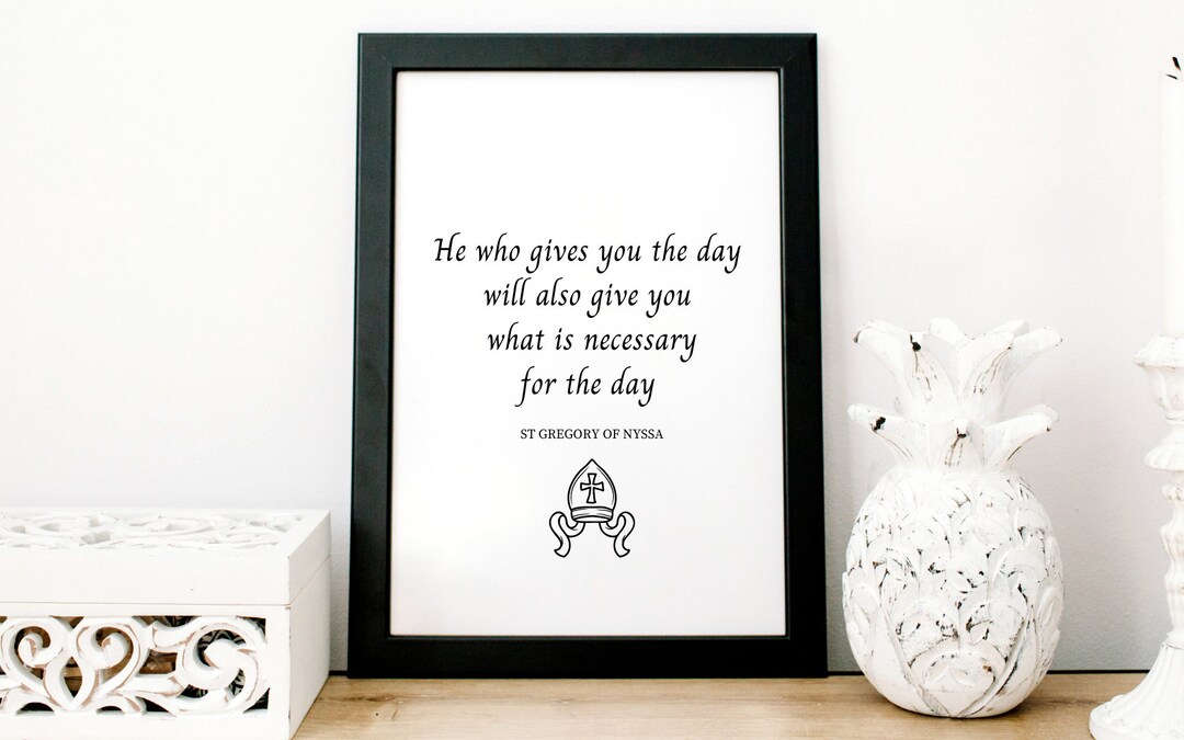 Saint Gregory of Nyssa Quote Print: Catholic Wall Art (digital Download ...