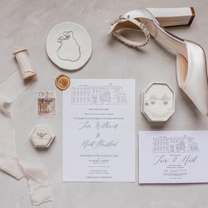 Modern Calligraphy Wedding Invitation