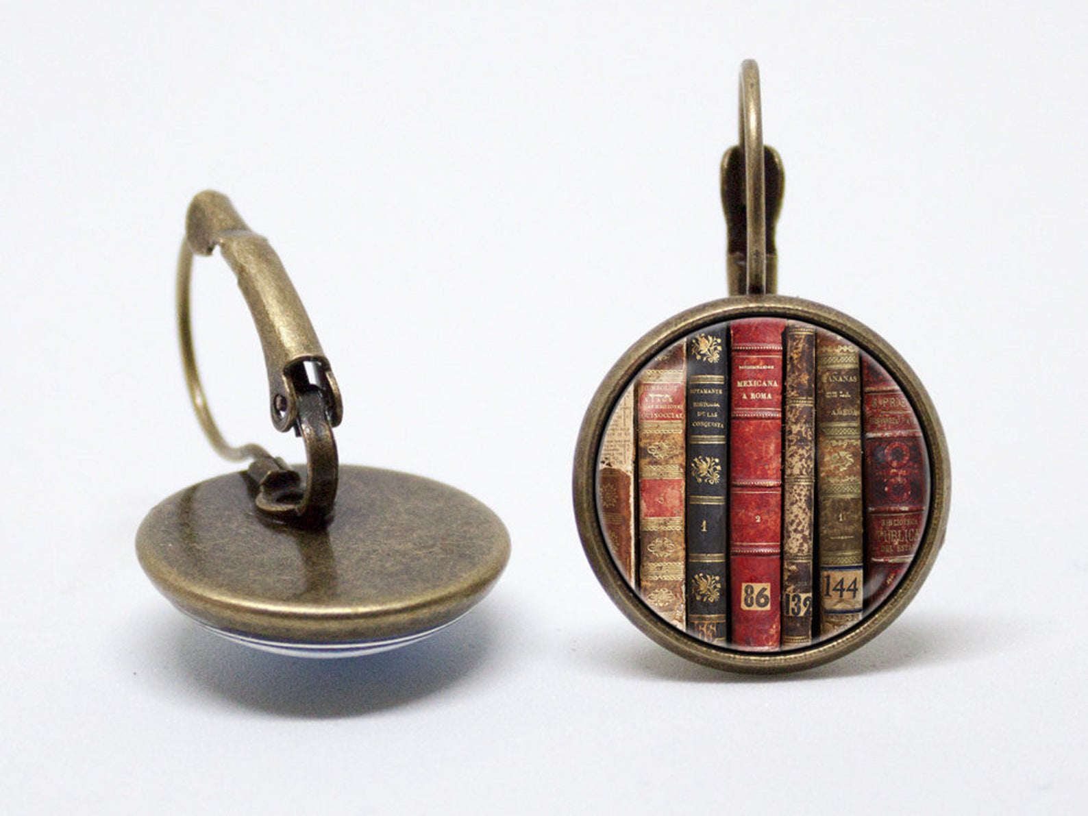 Books Earrings Library Earrings Bookworm Gift Book Jewelry Etsy