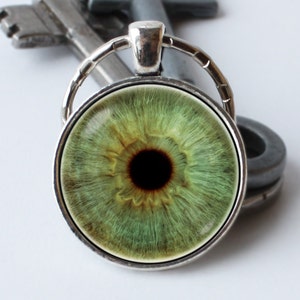 Chaveiro de olho Chaveiro de olho verde Chaveiro de globo ocular Presente exclusivo Pingente de olho Chaveiro de olho Joia de olho Olho humano Incomum Chaveiro de globo ocular Imagem