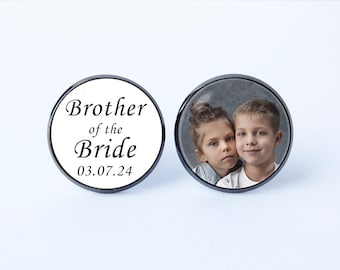 Brother of the bride Engraved cuff links Gift for brother of bride Personalized jewelry Custom cufflinks Wedding cufflinks Wedding jewellery
