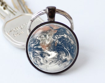 Earth keychain Planet Earth keyring Geography key chain Space key chain Earth pendant Space gifts Earth keyring Blue planet Earth jewelry