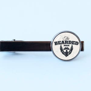 Bearded man tie clip Husband gift Beard tie clip Beard jewelry Beard tie bar Beard jewellery Men jewelry Mustache tie clip Rustic jewelry