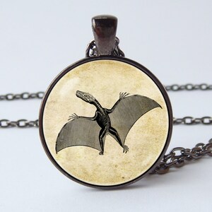 Pterodactyl collar Pterodactyl colgante dinosaurio joyería fantasía joyería Jurásico dinosaurio collar Pterodactyl joyería Dino collar