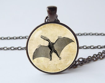 Pterodactyl necklace Pterodactyl pendant Dinosaur jewelry Fantasy jewelry Jurassic Dinosaur necklace Pterodactyl jewelry Dino necklace