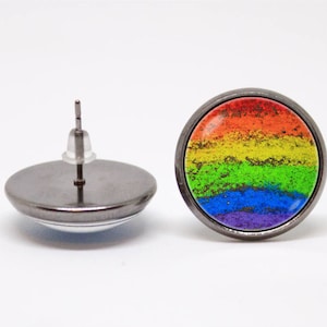 Rainbow earrings Colorful earrings Rainbow jewelry Rainbow jewellery Pride jewelry Gay pride earrings LGBT gift LGBT jewelry Pride earrings