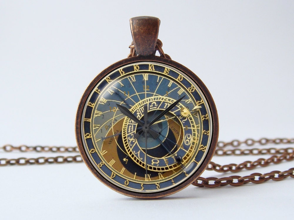 Steampunk clock necklace Clock pendant Stylish jewelry Etsy