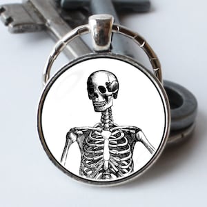 Skeleton body Skeleton keychain Skeleton keyring Human skeleton Skeleton pendant Bones key ring Bones key chain Gothic Skeleton jewelry Gift