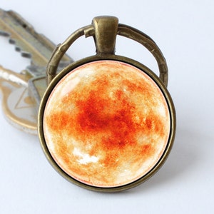 Sun key chain Star keychain Burning star key chain Galaxy Star pendant Sun pendant Unique gift Sun jewelry Sun key ring Sun metal accessory