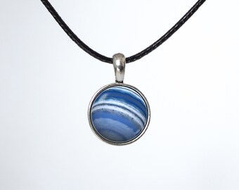 Neptune choker Planet Neptune Cosmos choker Choker necklace Black choker Black cord Wife gift Planet choker Space choker Choker pendant Blue
