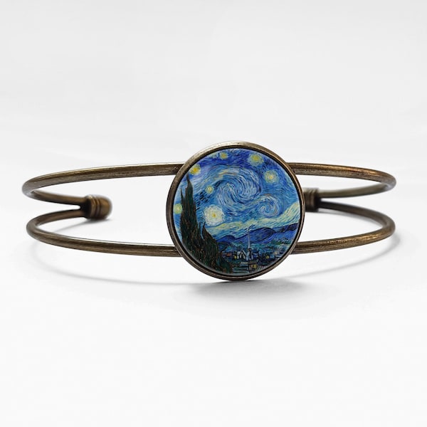 Bracelet Starry Night Van Gogh bracelet Van Gogh jewelry Art lover gift Girls accessory Gift for daughter Art bracelet Starry Night Van Gogh