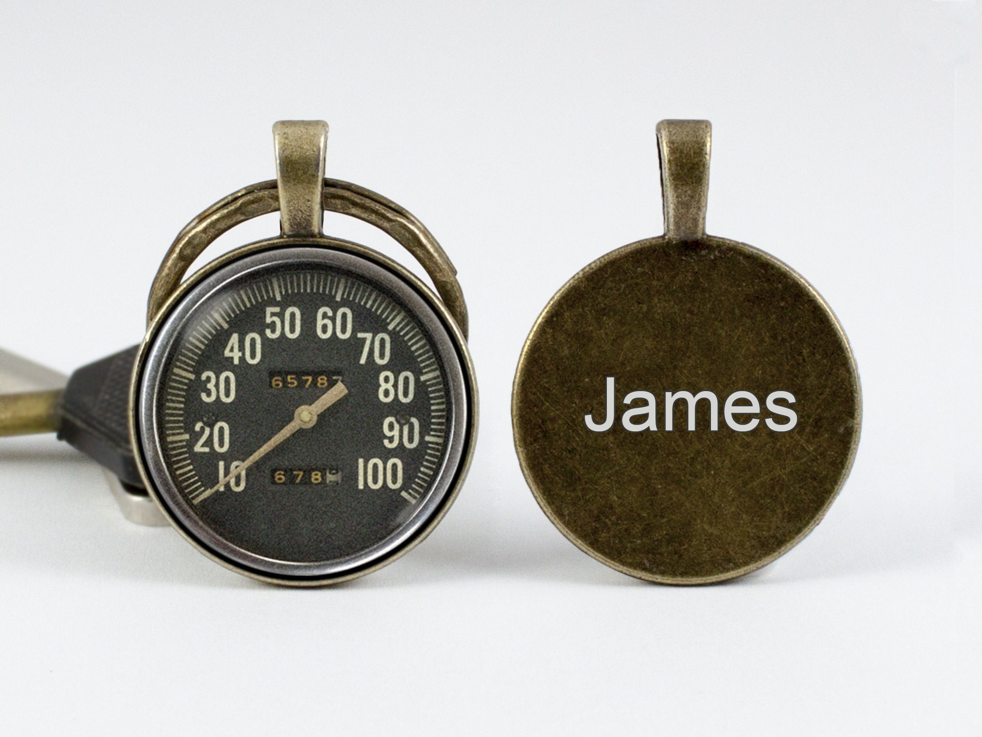 Custom key ring Speedometer Car lover gift Personalized gift Custom key fob Car jewelry Engraved keychain Race driver Mechanic Engraving