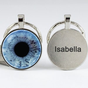 Chaveiro de presente de aniversário personalizado, chaveiro olho humano, globo ocular, chaveiro gravado, olho azul, chaveiro gravado, frase personalizada, joias para olhos, olhos