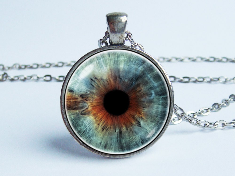 Augenanhänger Auge Halskette Augenschmuck Freund Geschenk Alltagskette  Menschliches Auge Böses Auge Eyeball Gothic Halskette Realistisch  Menschliches Auge - .de