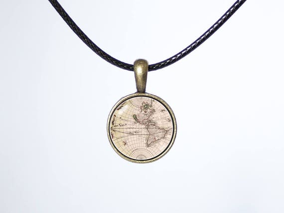 Simple choker Globe World map Women pendant Leather cord Choker necklace Black choker Map choker Pirate map choker Nautical gift 90s choker