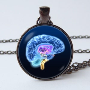 Necklace human brain Brain pendant Anatomy Science Brain necklace Gift under Anatomy necklace Doctor&#39;s gift Medical pendant Human body